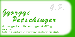 gyorgyi petschinger business card